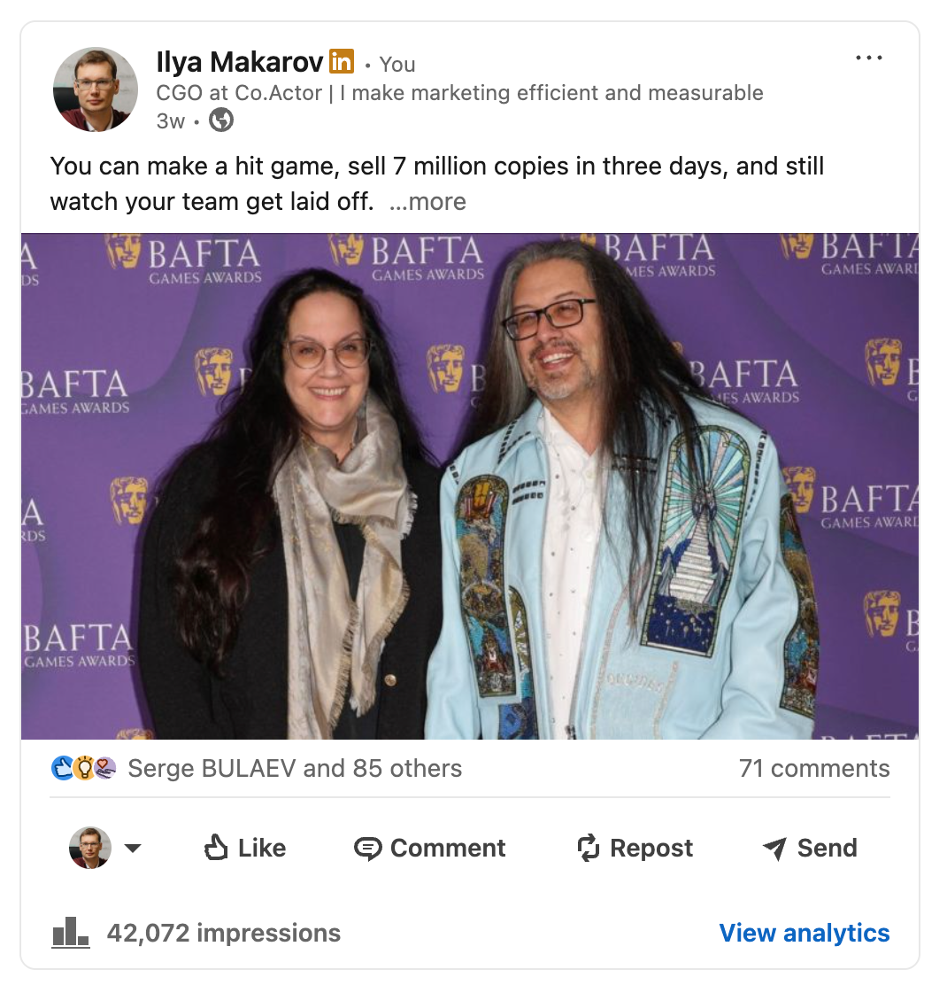 Ilya Makarov — 42K impressions